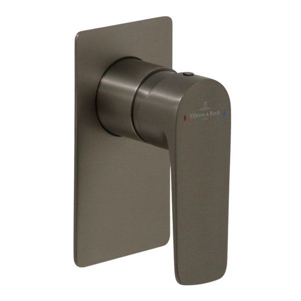 Villeroy & Boch O.Novo Style Rectangular Shower Mixer Gunmetal