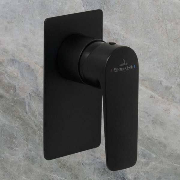 Villeroy & Boch O.Novo Style Rectangular Shower Mixer Matte Black