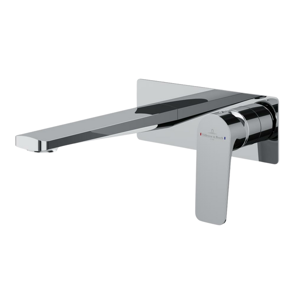 Villeroy & Boch O.Novo Style Rectangular Wall Mounted Basin Mixer Chrome Lead Free