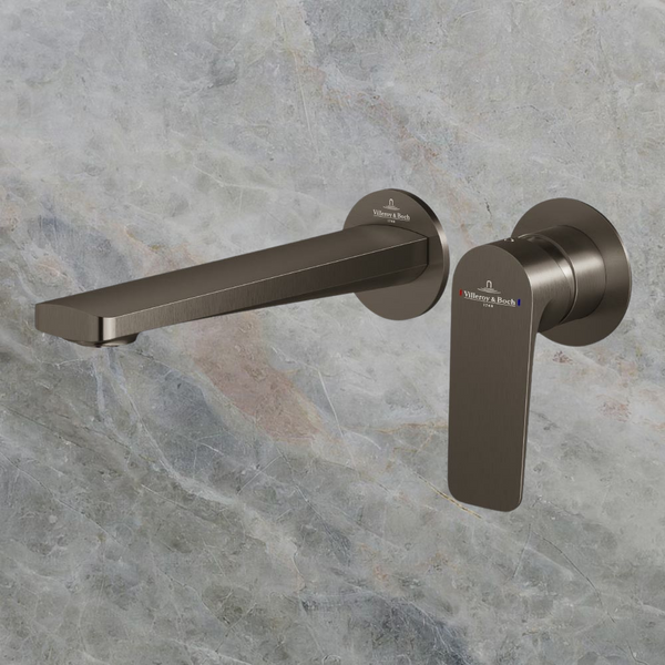 Villeroy & Boch O.Novo Style Wall Mounted Basin Mixer Gunmetal Lead Free