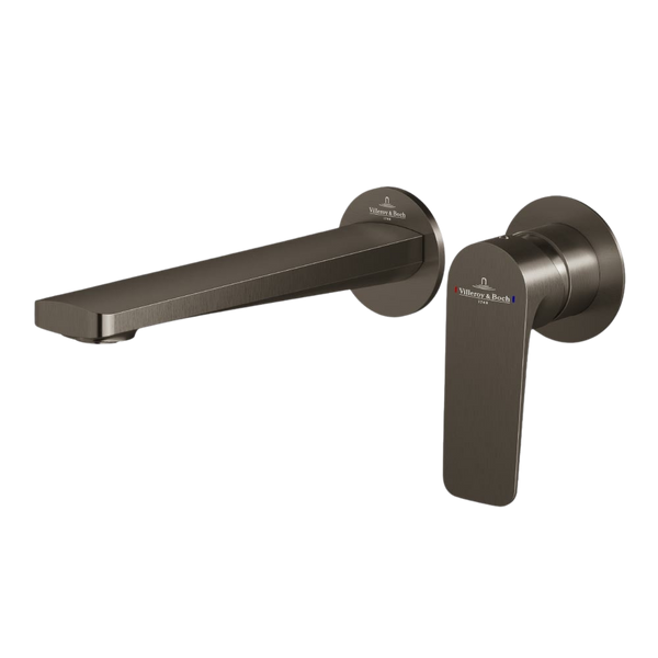 Villeroy & Boch O.Novo Style Wall Mounted Basin Mixer Gunmetal Lead Free