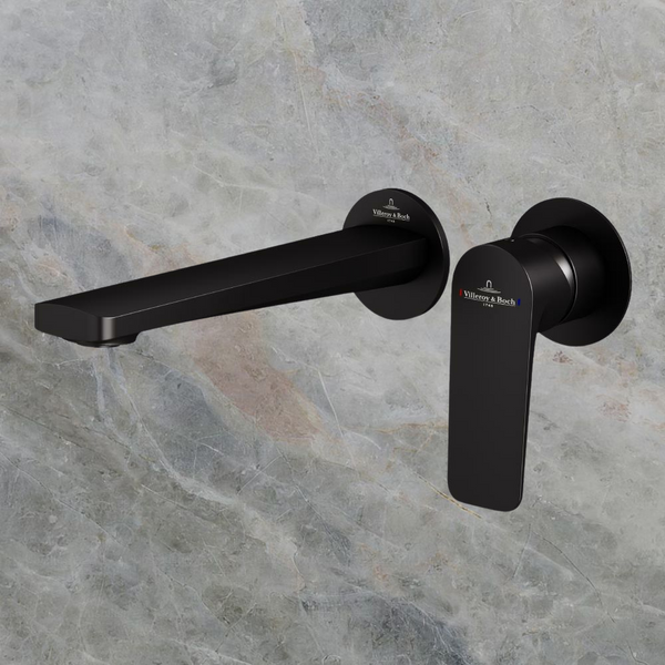 Villeroy & Boch O.Novo Style Wall Mounted Basin Mixer Matte Black Lead Free