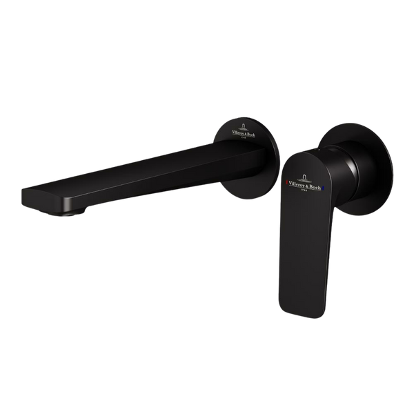 Villeroy & Boch O.Novo Style Wall Mounted Basin Mixer Matte Black Lead Free