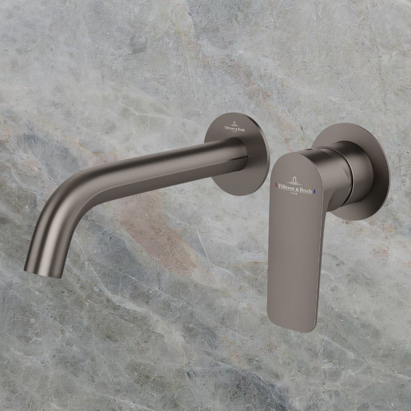 Villeroy & Boch O.Novo Style S Wall Mounted Basin Mixer Gunmetal Lead Free