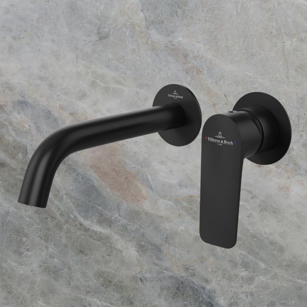 Villeroy & Boch O.Novo Style S Wall Mounted Basin Mixer Matte Black Lead Free