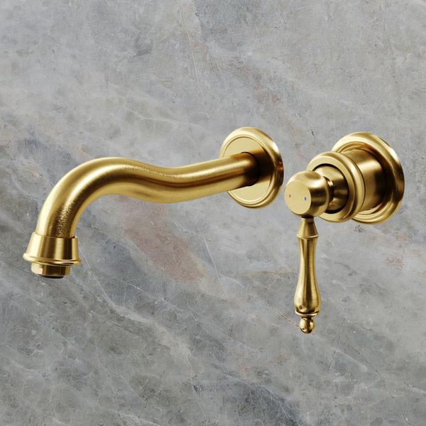 Villeroy & Boch Avia 2.0 Wall Mounted Basin Mixer Brushed Gold Lead Free