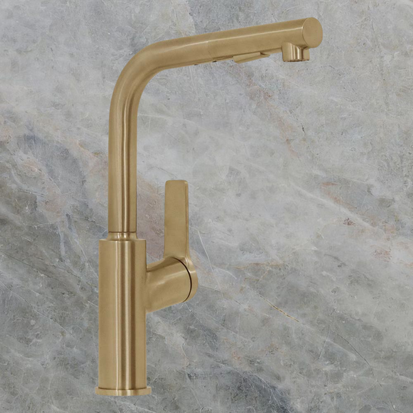 Villeroy & Boch Architectura S Kitchen Mixer Pull Out Spray Brushed Gold