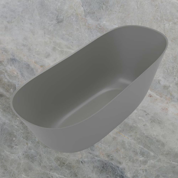 Villeroy & Boch Theano 1700mm Curved Quaryl Freestanding Bath Grey
