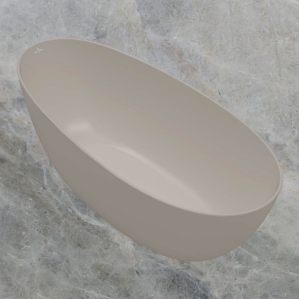Villeroy & Boch Antao 1700mm Quaryl Freestanding Bath Almond