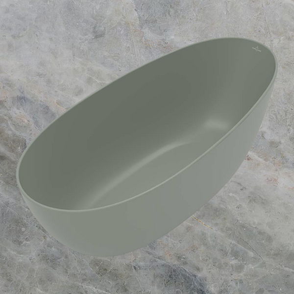 Villeroy & Boch Antao 1700mm Quaryl Freestanding Bath Morning Green