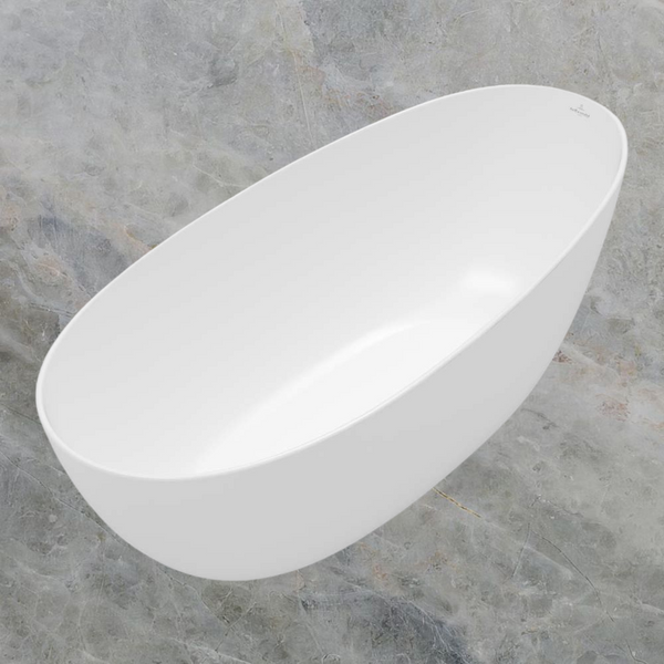 Villeroy & Boch Antao 1700mm Quaryl Freestanding Bath Stone White