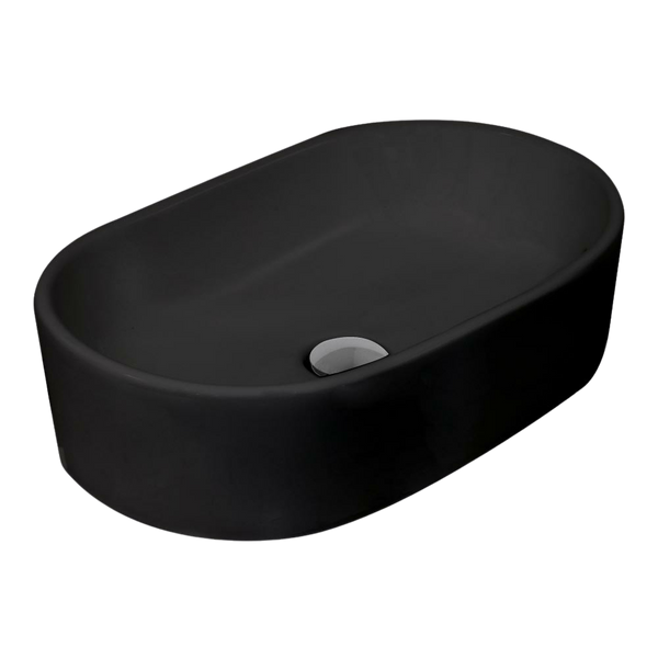 Argent Grace Neu 520mm Oval Vessel Basin Matte Black