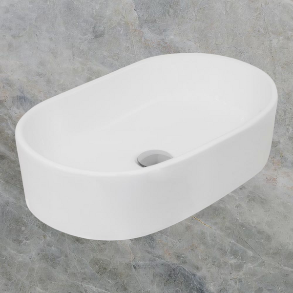 Argent Grace Neu 520mm Oval Vessel Basin Matte White