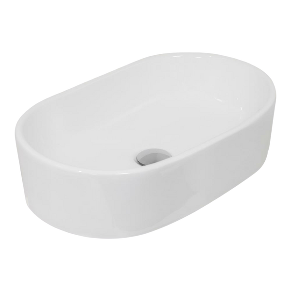 Argent Grace Neu 520mm Oval Vessel Basin Gloss White