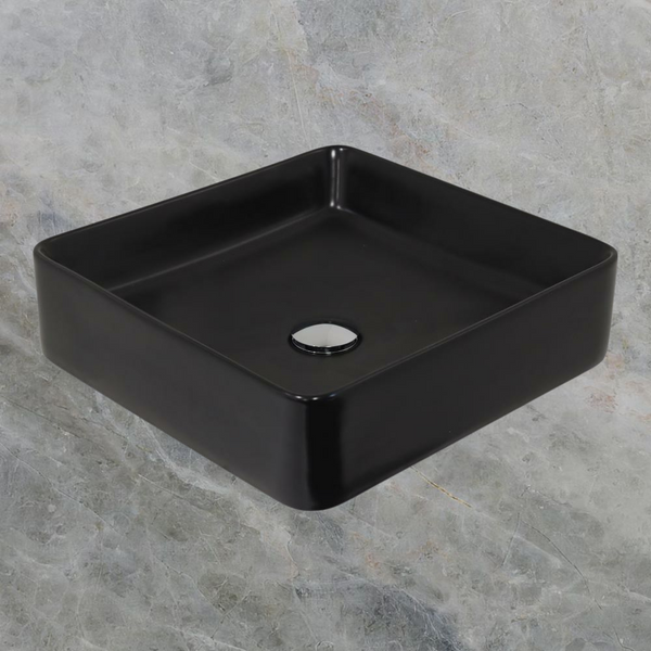 Argent Grace Neu 360mm Square Vessel Basin Matte Black