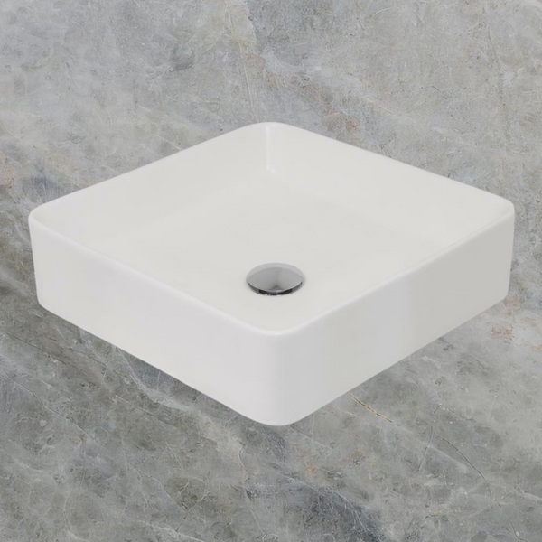 Argent Grace Neu 360mm Square Vessel Basin Matte White