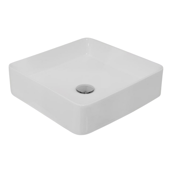 Argent Grace Neu 360mm Square Vessel Basin Gloss White