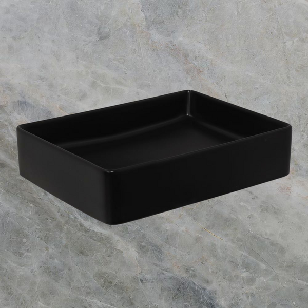 Argent Grace Neu 470mm Rectangular Vessel Basin Matte Black