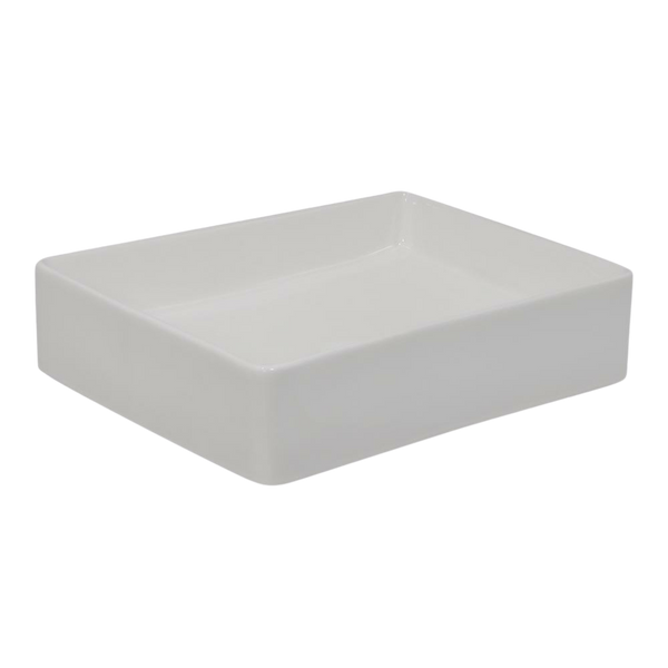Argent Grace Neu 470mm Rectangular Vessel Basin Gloss White