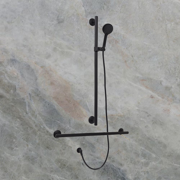 Villeroy & Boch ViCare Trio Designer 32 T Shower Rail Set Universal Matte Black