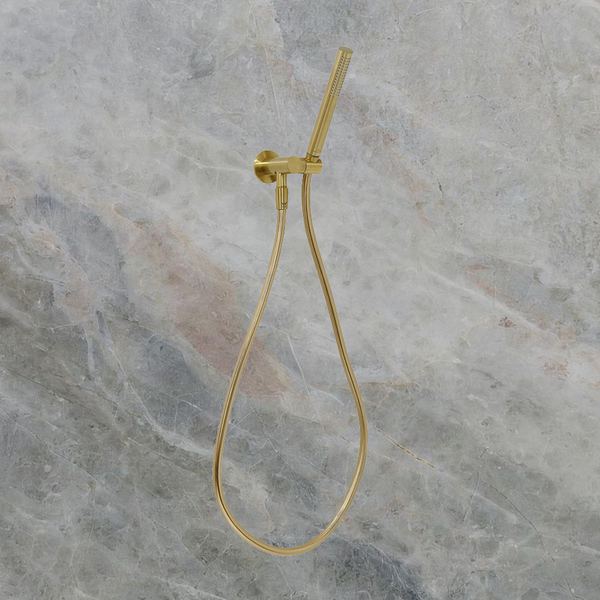 Villeroy & Boch Embrace Pure Adjustable Hook & Union Shower Set Brushed Gold