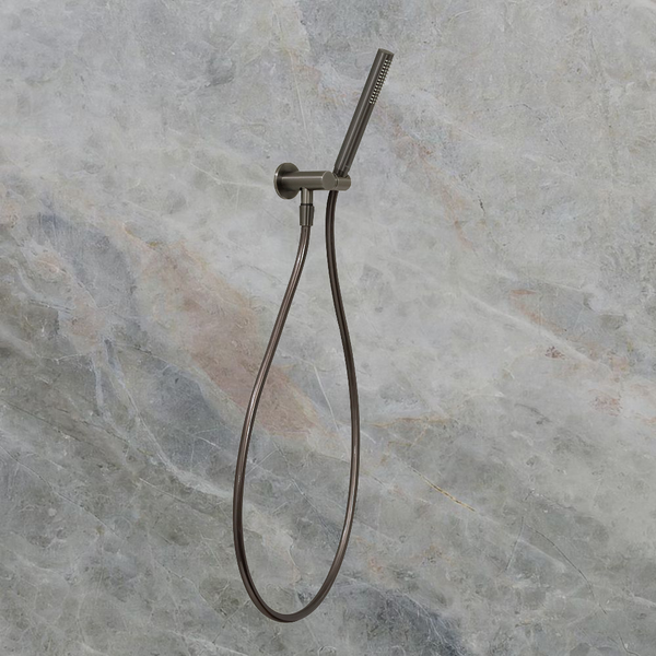 Villeroy & Boch Embrace Pure Adjustable Hook & Union Shower Set Gunmetal