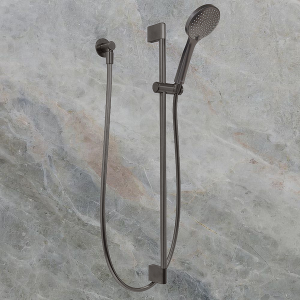 Villeroy & Boch Architectura Style Trio 800mm Shower Rail Set Gunmetal