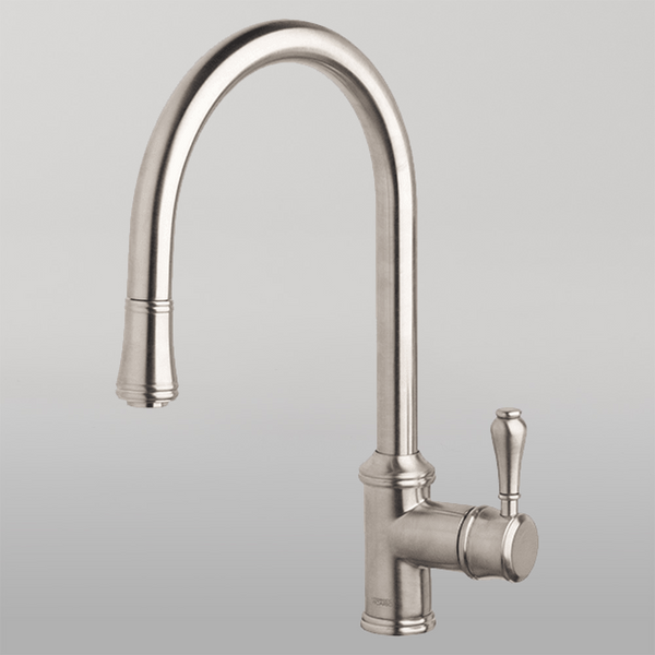 Armando Vicario Provincial Single Lever Kitchen Mixer With Pull Out Brushed Nickel