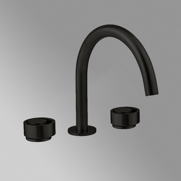 Armando Vicario Piazza 3 Piece Basin Mixer Round Black