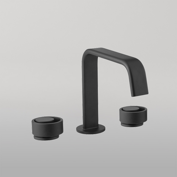 Armando Vicario Piazza 3 Piece Basin Mixer Square Black