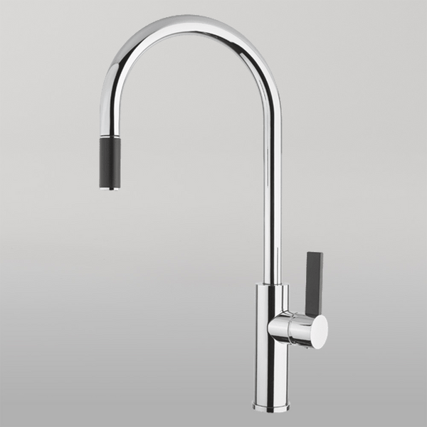 Armando Vicario Luz Gooseneck Pull-Out Mixer Chrome