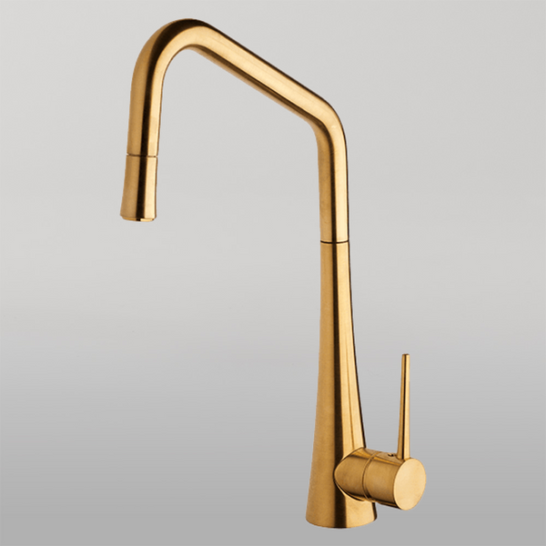 Armando Vicario Tink-D Kitchen Mixer With Pull-Out Brushed Gold