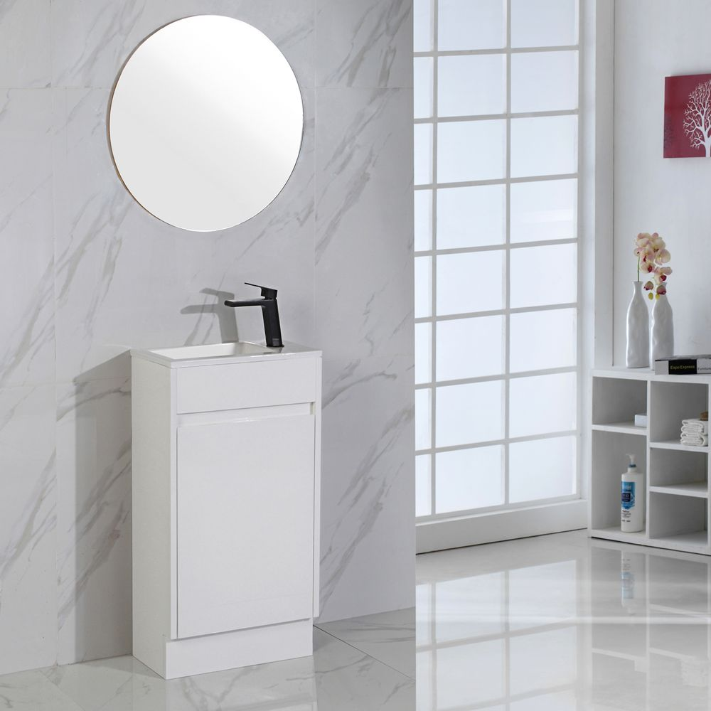 Make the absolute most of your compact space with the compact and functional 260mm depth Brant High Gloss White Vanity Unit. This mini vanity unit comes with a high-quality ceramic basin with a single tap hole. It is perfect for any small bathroom. Features Contemporary design High gloss with 2-pack finish Tap could be