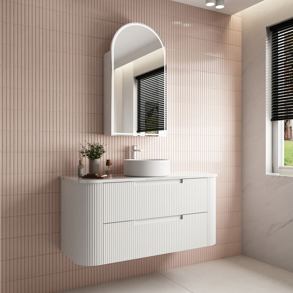 Aulic Curva 1200mm Fluted Wall Hung Vanity