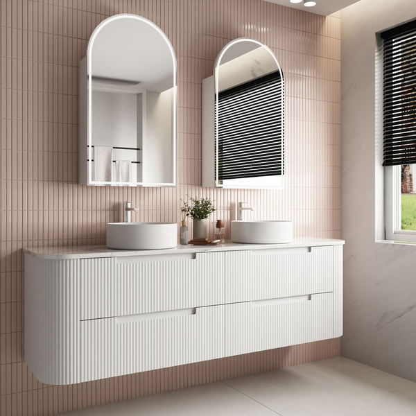 Aulic Curva 1800mm Fluted Wall Hung Vanity