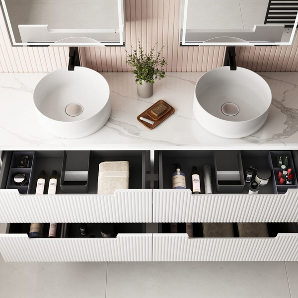 Aulic Curva 1800mm Fluted Wall Hung Vanity