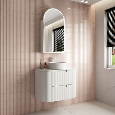 Aulic Curva 750mm Fluted Wall Hung Vanity