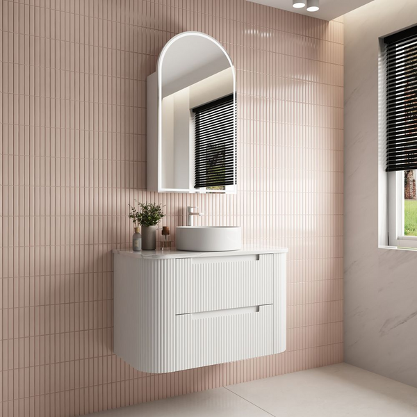 Aulic Curva 900mm Fluted Wall Hung Vanity