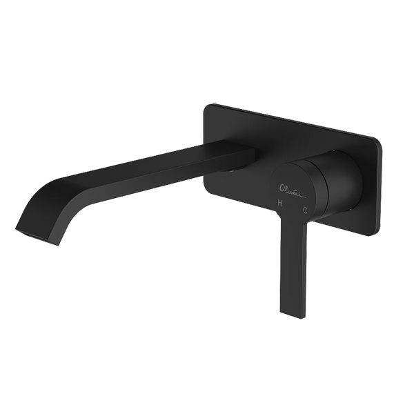 Oliveri Barcelona Wall Mixer Set Matte Black