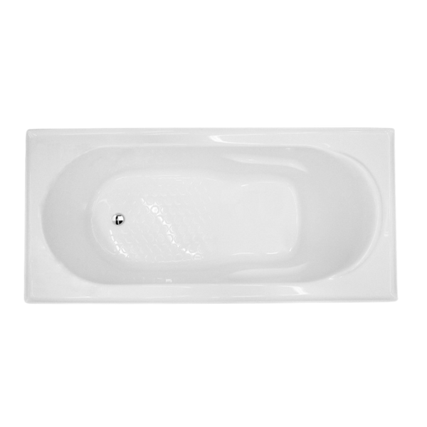 Decina Bambino 1510mm Inset Bath with Tile Bead Gloss White