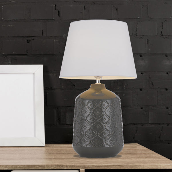 Telbix Baci Ceramic Table Lamp Grey