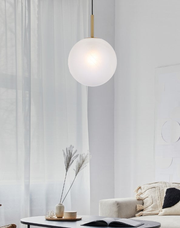 Telbix Bally 12 Pendant Antique Gold Alabastro