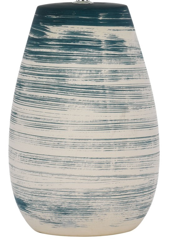 Telbix Batik Ceramic Table Lamp Blue