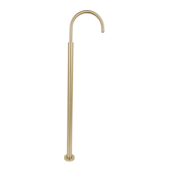 Alma Mira Freestanding Floor Spout Brushed Brass Gold