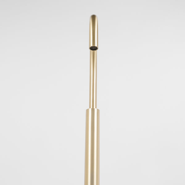 Alma Mira Freestanding Floor Spout Brushed Brass Gold