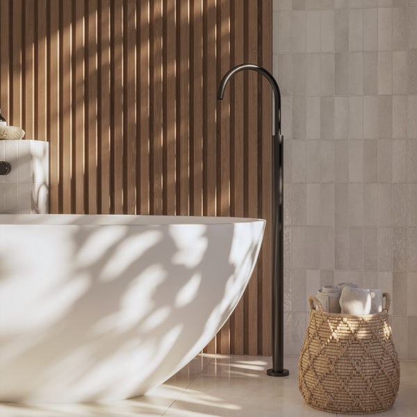 Alma Mira Freestanding Floor Spout Matte Black