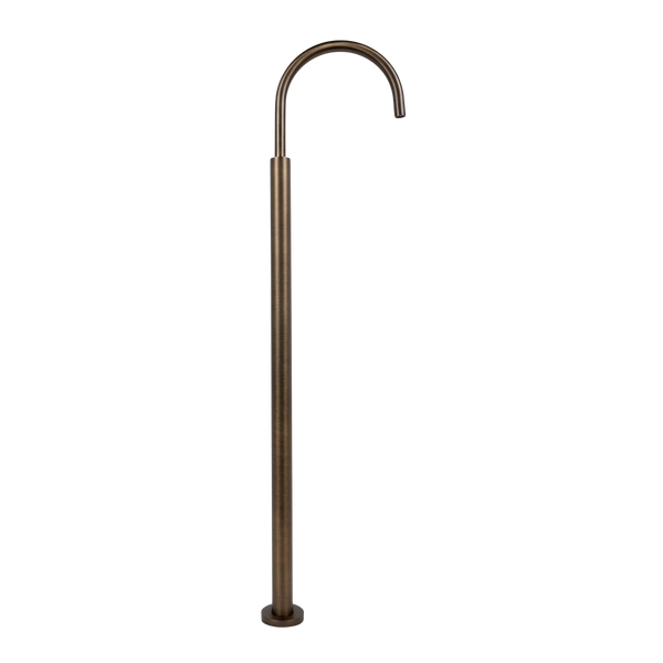 Alma Mira Freestanding Floor Spout Brushed Vintage Antique Brass