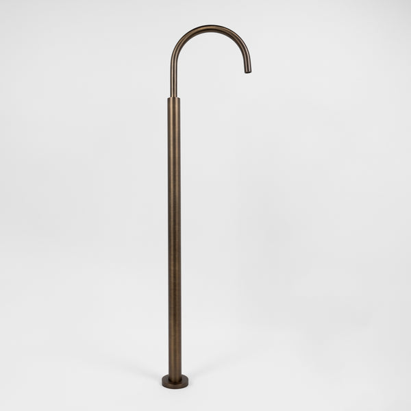 Alma Mira Freestanding Floor Spout Brushed Vintage Antique Brass