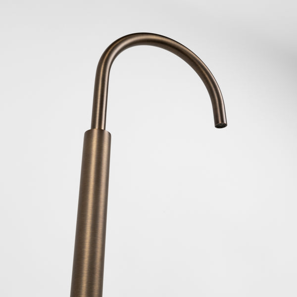 Alma Mira Freestanding Floor Spout Brushed Vintage Antique Brass