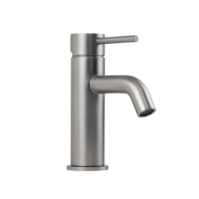 Mira Brushed Nickel Short Basin Mixer